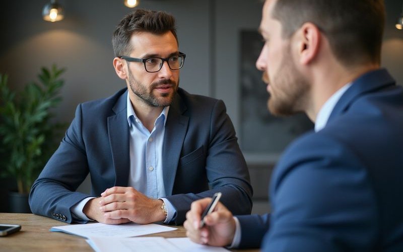 Business owner meeting with accountant discussing Section 179 strategy and equipment financing options for tax savings