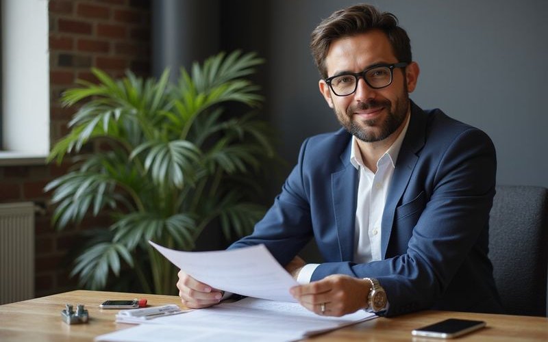 Dallas business owner preparing SBA loan application documents financial statements and business plan