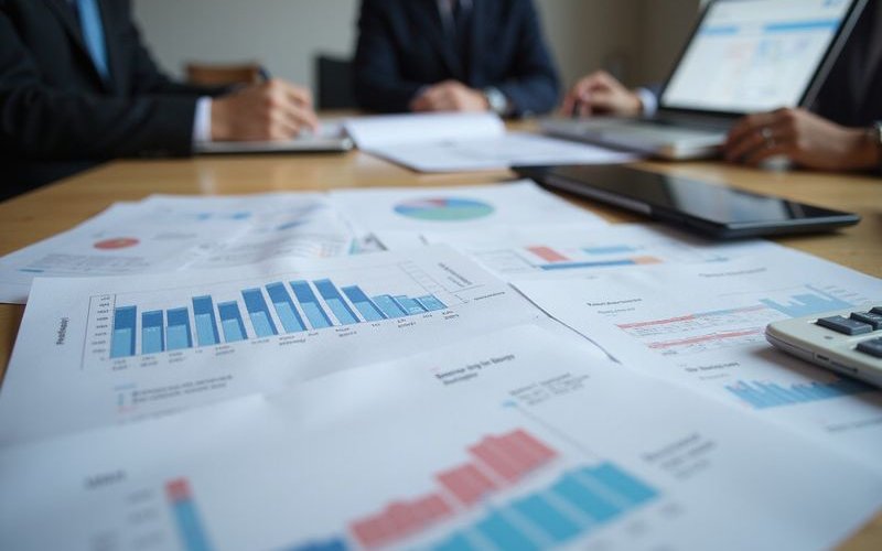 Organized business documents and bank statements ready for fast business funding application process