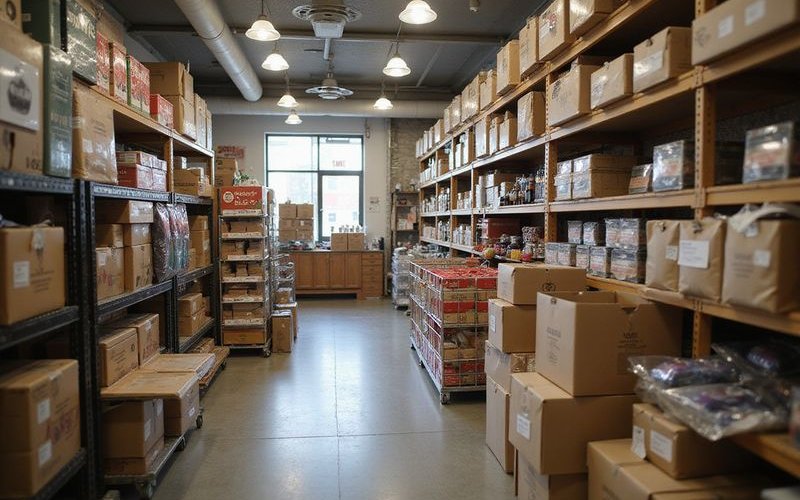 Seasonal retail store filled with inventory purchased using business line of credit representing seasonal business needs