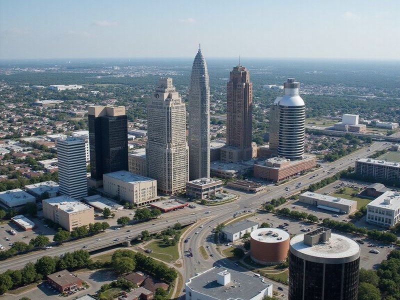 Dallas Fort Worth metroplex aerial view